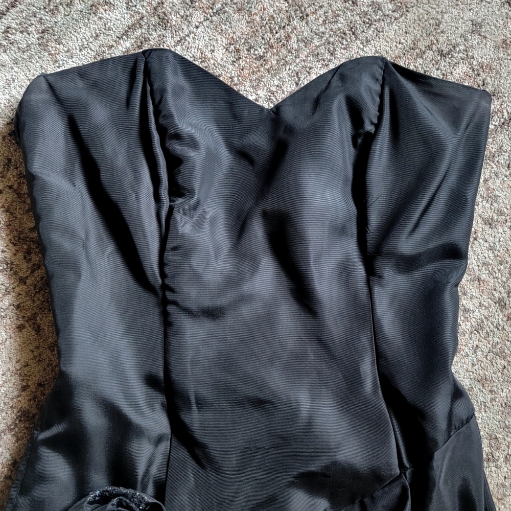 Vintage Gunne Sax Strapless Sweetheart Neck Drop Waist Draped Mermaid Gown Sz 0 - Picture 3 of 12